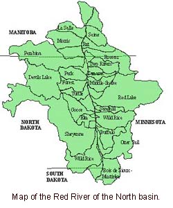 Map of the Red River of the North basin. 