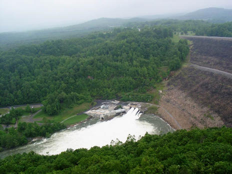 Photo - Summersville Outlet Structure Aerial