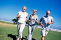 Older people running