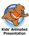 This is a graphic image of Wally the Woodchuck  Kids Animated Presentation