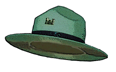 A drawing of a green hat.