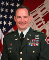 A photograph of Colonel Tom Chapman, Sacramento District Commander
