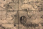 The van Sype showing the Drake circumnavigation as a dotted line, c. 1518. [48]
