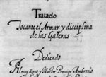 Feneke Muñoz' manuscript treatise on galleys, 1603. [16] 
