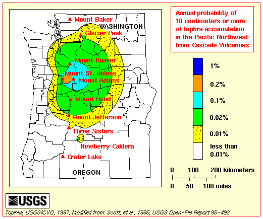 Map, Ash Accumulation of 10 cm or more