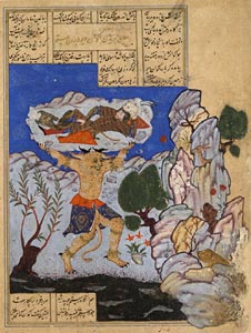 Rustam, the hero of the Persian national
	