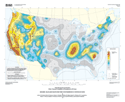 (Thumbnail) Seismic-hazard Maps for the Conterminous United States - Peak Horizontal Acceleration with 2 Percent Probability of Exceedence in 50 Years