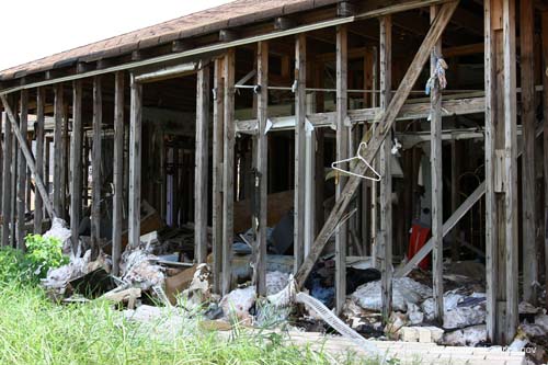 New Orleans, LA - Property damaged by Hurricane Katrina in the Lower 9th Ward / Desire St. Community (New Orleans, LA).  More than 35,000 national service participants contributed more than 1.6 million hours of volunteer service during the first year of hurricane relief and recovery efforts along the Gulf Coast, according to a report released on August 25, 2006 by the Corporation for National and Community Service.