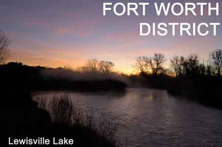 Elm Fork of the Trinity River below Lewisville dam at sunrise