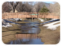 Typically little more than a trickle of water, the Rio de Flag can become a raging river when the spring snow-melt hits the San Francisco Peaks above the city of Flagstaff