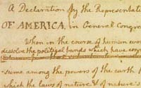 Jefferson's Rough Draft of the Declaration of Independence