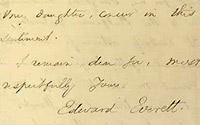 Edward Everett (1794-1865) to Abraham Lincoln, holograph letter, November 20, 1863