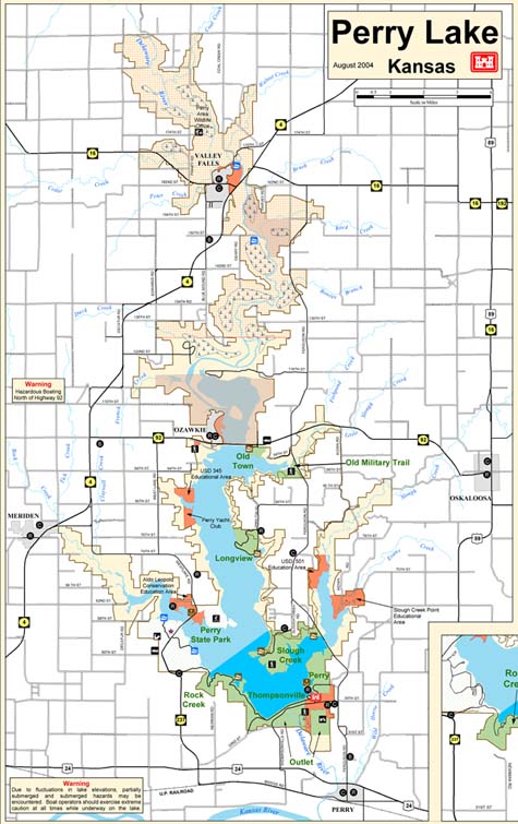 Lake Map of Perry Lake