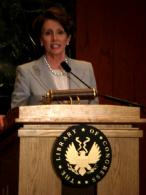 House Speaker Nancy Pelosi makes remarks at the Library of Congress