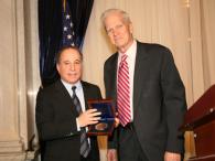 Paul Simon receives the Gershwin Prize from James H. Billington, Librarian of Congress