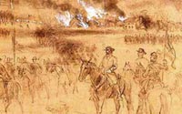 Custer's Division Retiring from Mount Jackson in the Shenandoah Valley, October 7, 1864