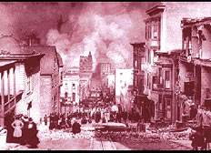 Photograph of 1906  San Francisco earthquake and fire.