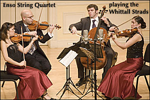 Enso String Quartet playing the Whittall Strads