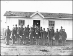 Arlington, Va. Band of 107th U.S. Colored Infantry at Fort Corcoran. LC-DIG-cwpb-04279