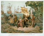 Columbus taking possession of the new country.  LC-USZC2-1687