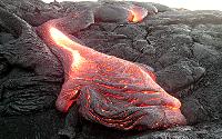Breakout in Kohola arm of Mother's Day flow, Kilauea volcano, Hawai'i