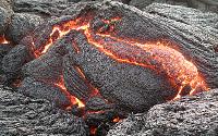 Gnarly crusted lava in Kohola arm of Mother's Day flow, Kilauea volcano, Hawai'i