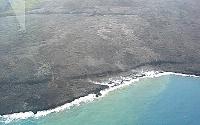 Aerial view of new Highcastle entry, Mother's Day flow, Kilauea volcano, Hawai'i