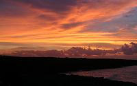 Height of sunrise color over Highcastle entry area, Kilauea volcano, Hawai'i