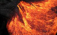 Close view of lava in Highcastle lobe, Kilauea volcano, Hawai'i