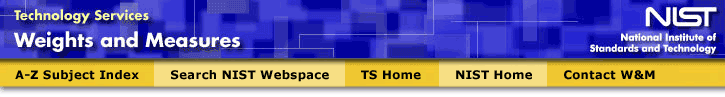 Technology Services, Weights and Measures Division, NIST