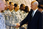 CHERTOFF MEETS CITIZENS - Click for high resolution Photo