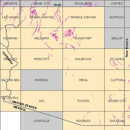 Arizona quad index map