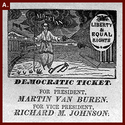 5 Ohio election tickets For President Martin Van Buren For Vice President Richard M. Johnson