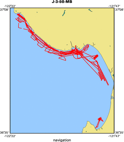 J-3-98-MB map of where navigation equipment operated