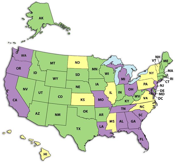 SACWIS State Status Map