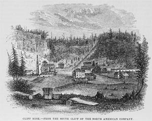 Copper Mine on Lake Superior, Michigan, 1853.