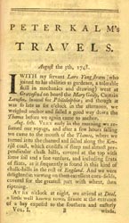 Title page of Pehr Kalm's En resa til Norra America - 1772