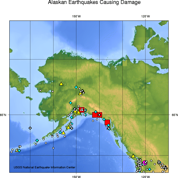 Earthquakes Causing Damage in Alaska