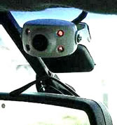 A safety camera mounted in a taxicab
