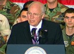 CHENEY ADDRESSES TROOPS - Click for high resolution Photo