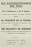 Dr. E. Hitschmann and Dr. E. Bergler. Die Geschlechtskälte der Frau. [The Frigidity of Woman]
