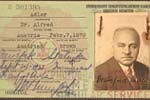 Alfred Adler's U.S. immigration card, 1933