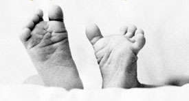 Image of an Infant's feet (from the exhibition)
