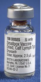 A vial of Dryvax® smallpox vaccine. Photo by James Gathany.