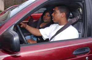 teen driver and parent in car