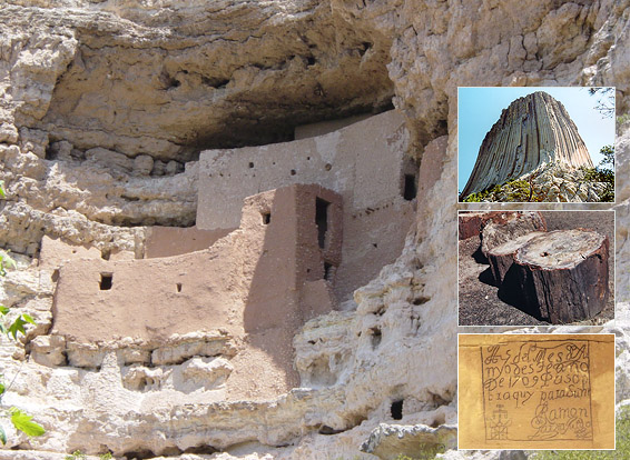 (photo) Cliff dwelling built into a limestone recess at Montezuma Castle National Monument