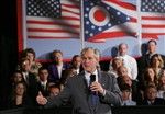 BUSH IN CLEVELAND - Click for high resolution Photo