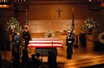 FORMER PRESIDENT LIES IN REPOSE - Click for high resolution Photo