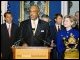 Congressman Boehner, Secretary Paige, Senator Sarbanes, Senator Edwards, Senator Hutchison, and Congressman Miller at a newsconference to announce the winner of the inaugural Broad Prize for Urban Education.