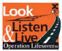Logo de Look Listen and Live (Vea, escuche y viva) 